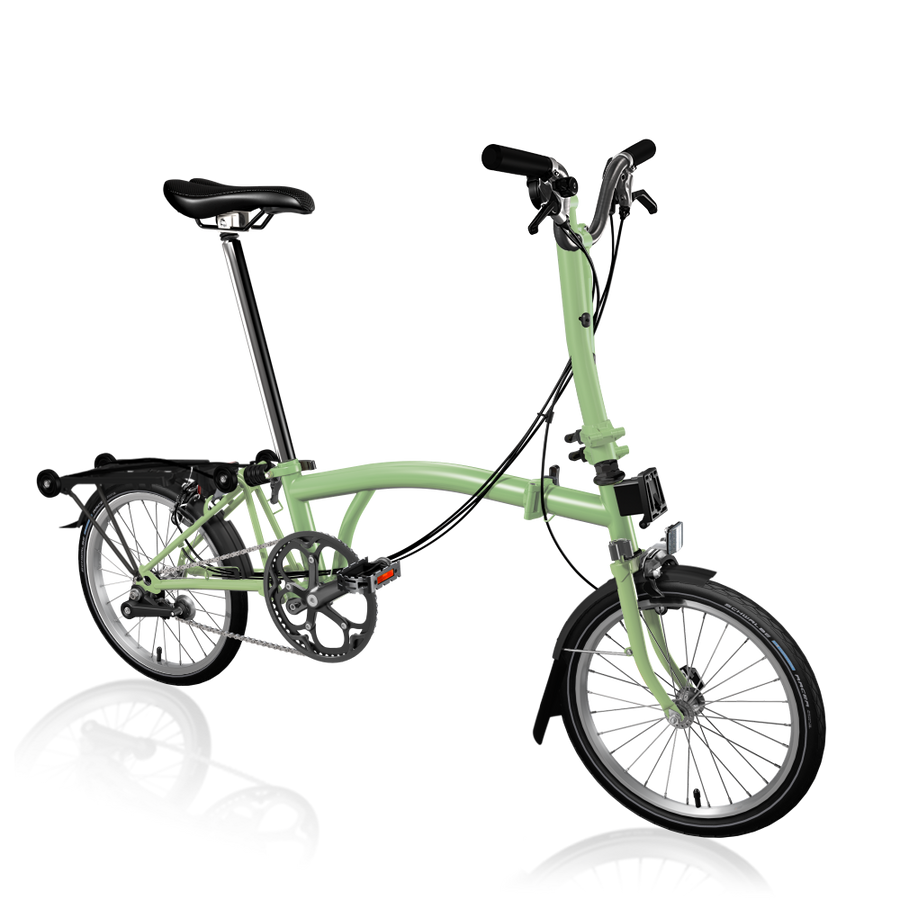Brompton C Line Explore | Mid Rise | With Rear Rack - Matcha Green