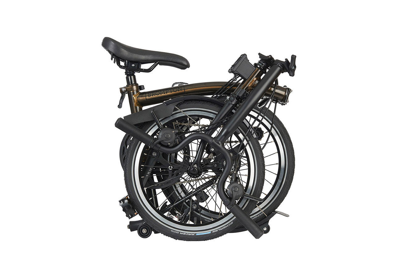 台湾製　レザーサドル　グリップセット　ブロンプトン　モールトンBROOKS BROMPTON ブラックサドルとグリップセット 台湾製 レザーサドル