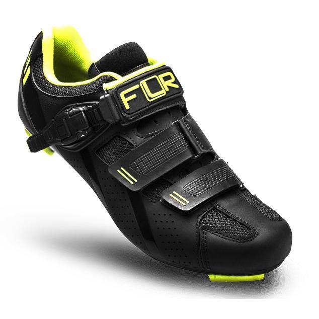 FLR F-15 III Road Shoes - Black/Yellow - SpinWarriors