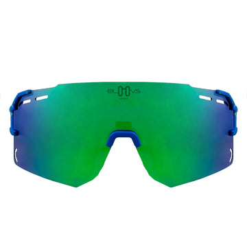 Bloovs Tromso Sunglasses - Dark Blue/Drop Green Mirror
