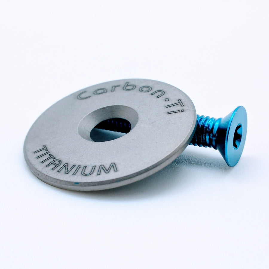 Carbon Ti X-Cap Titanium - Blue - SpinWarriors