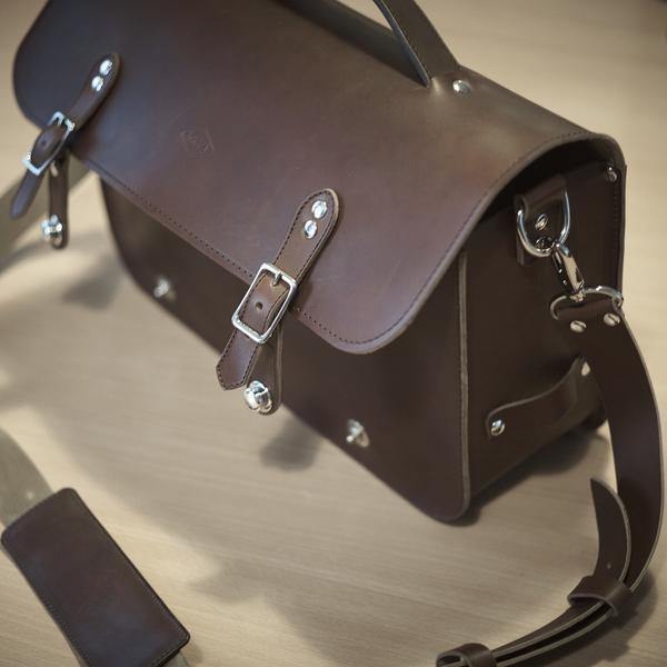 Souma Brompton Leather Camera Bag Brown