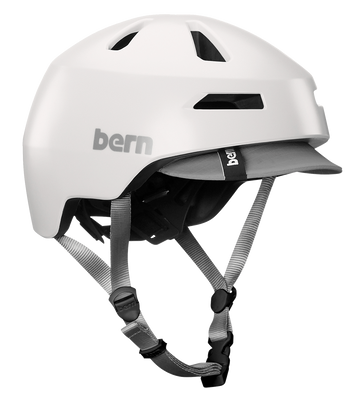 Helm Sepeda Bern Brentwood 2.0 - Satin White - SpinWarriors