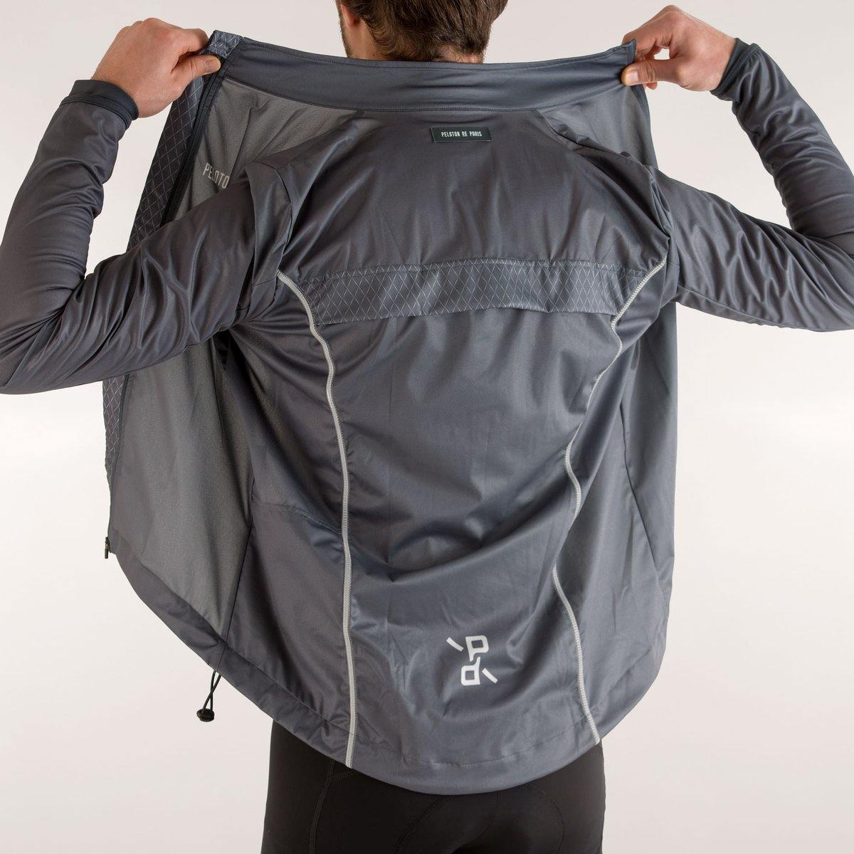 Peloton de Paris Elements Packable Jacket - Grey – SpinWarriors