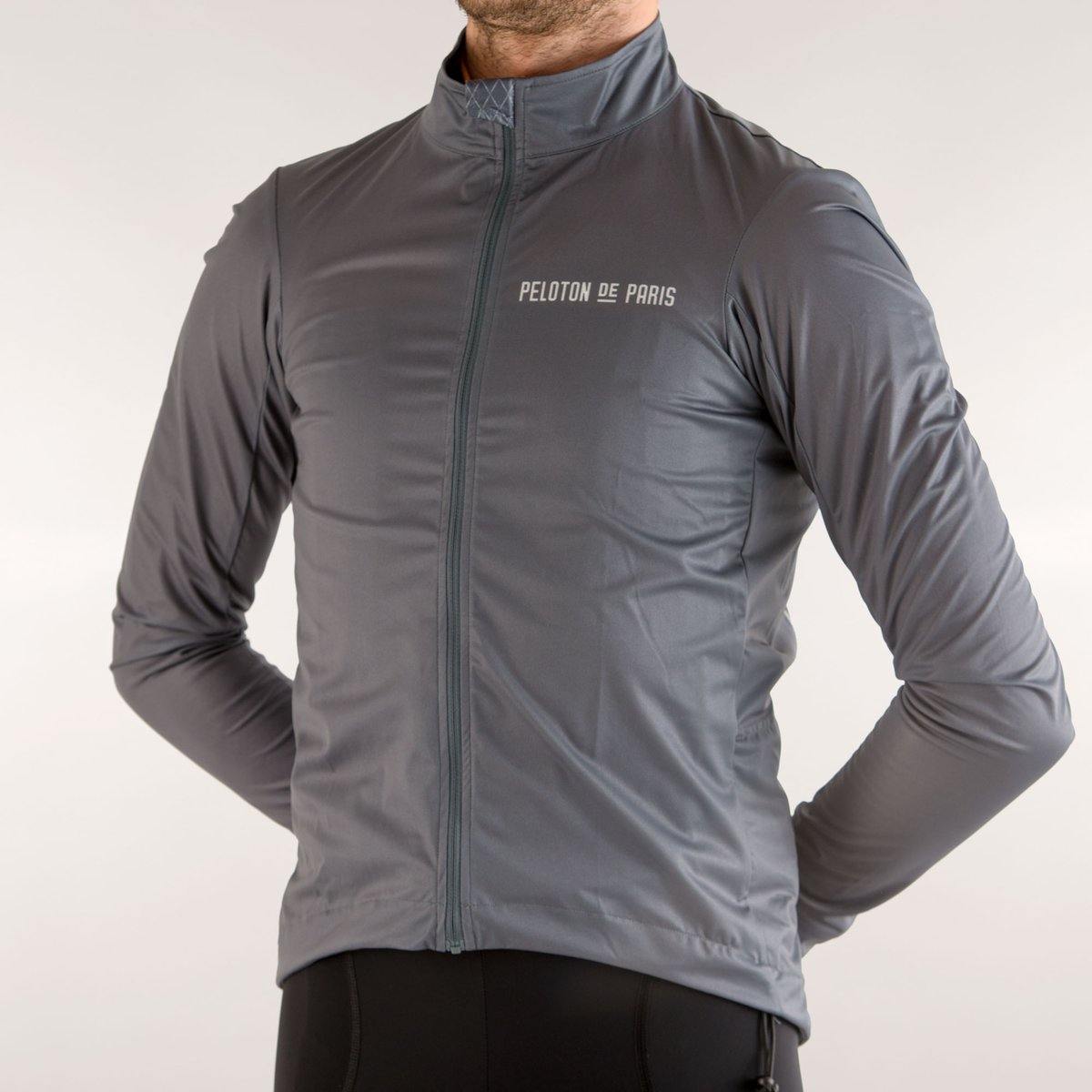 Peloton de Paris Elements Packable Jacket - Grey – SpinWarriors