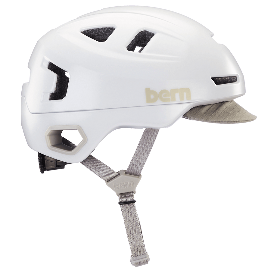 Helm Sepeda Lipat MIPS Bern Hudson - Satin White - SpinWarriors