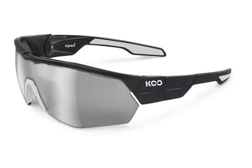 KOO Open Cube Black/White Sunglasses - Smoke Mirror Lens - SpinWarriors