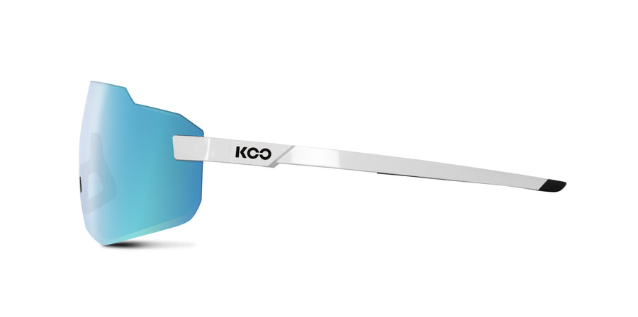 KOO Supernova White/Turquoise Sunglasses - Turquoise Lens