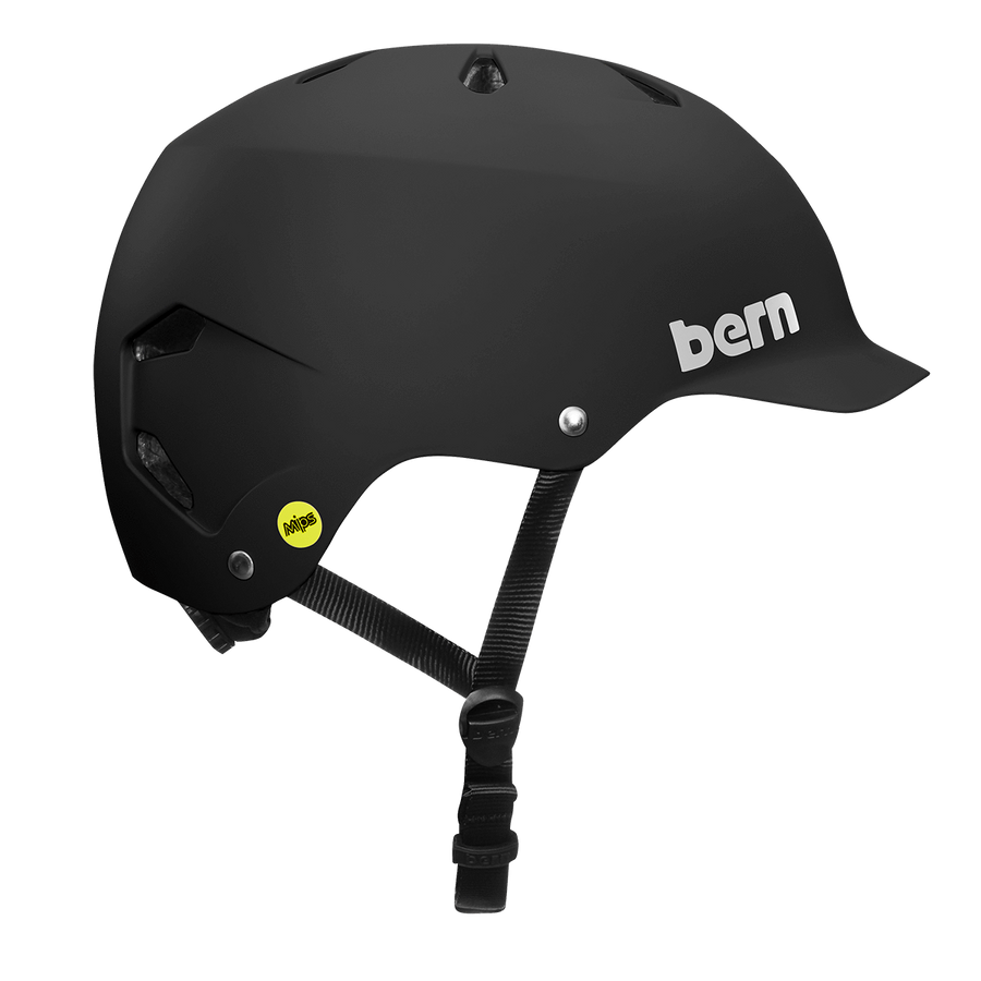 Helm Sepeda Lipat Bern Watts MIPS - Matte Black - SpinWarriors
