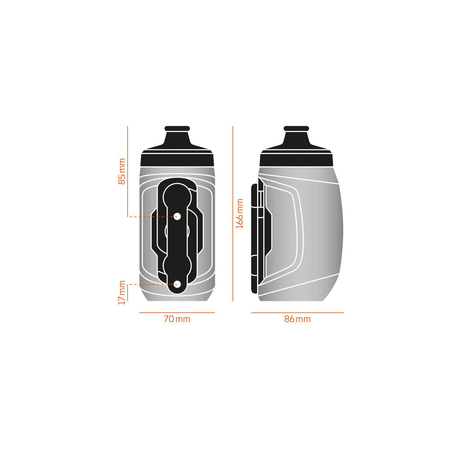 Fidlock Twist Bottle 450 + Bike Base - Transparent Black - SpinWarriors