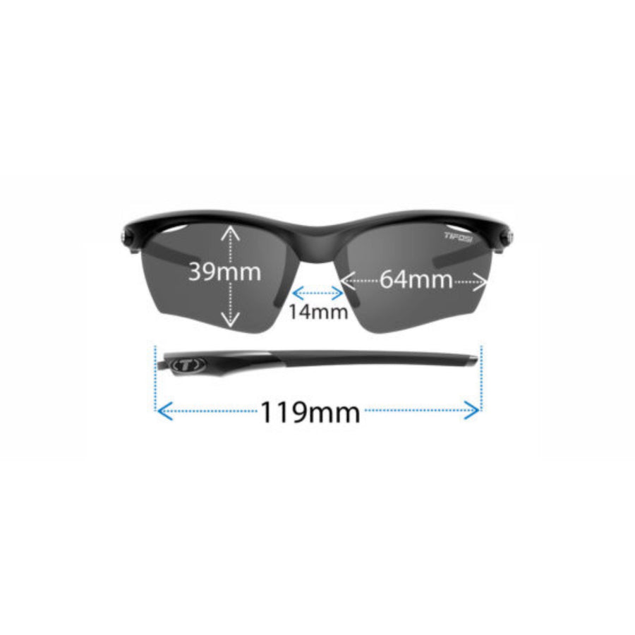 Tifosi Vero Tactical Matte Black Sunglasses - 3 Lenses: Smoke/HC Red/Clear - SpinWarriors