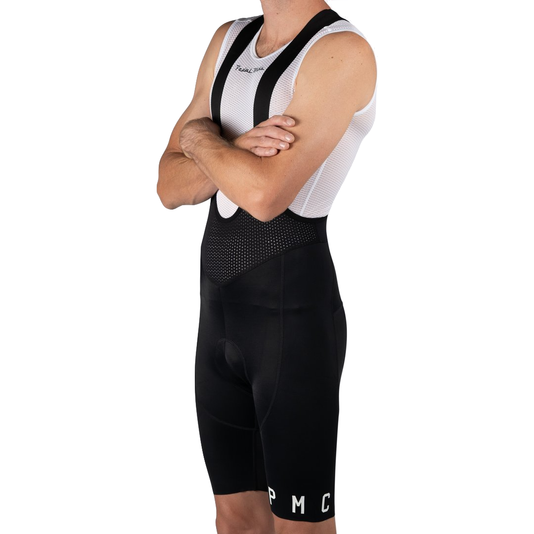 Pedal Mafia PMCC Bibshort - Black/White – SpinWarriors