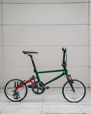 Tyrell IVE Sports Folding Bike - Rebel Green/Dark Red