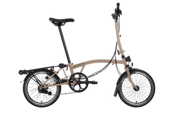 Brompton C Line Explore | Mid Rise | With Rear Rack - Dune Sand