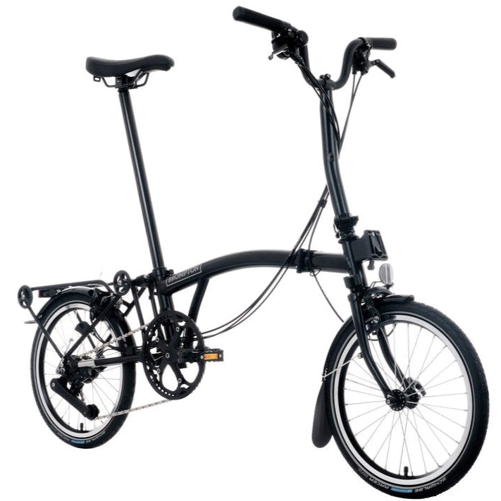 Brompton C Line 12 Speed | Mid Rise | With Rear Rack - Black