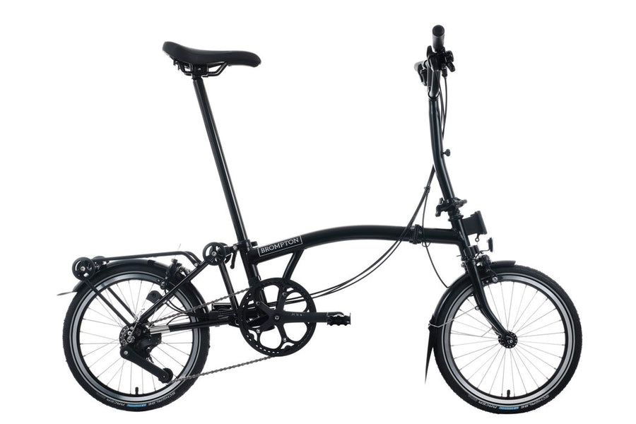Brompton C Line 12 Speed | Mid Rise | With Rear Rack - Black