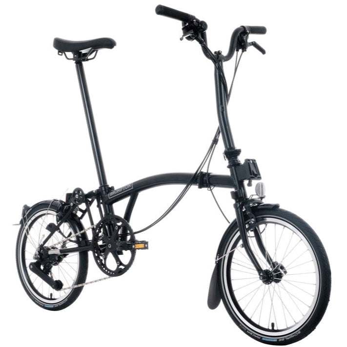 Brompton C Line 12 Speed | Low Rise | With Rear Rack - Black