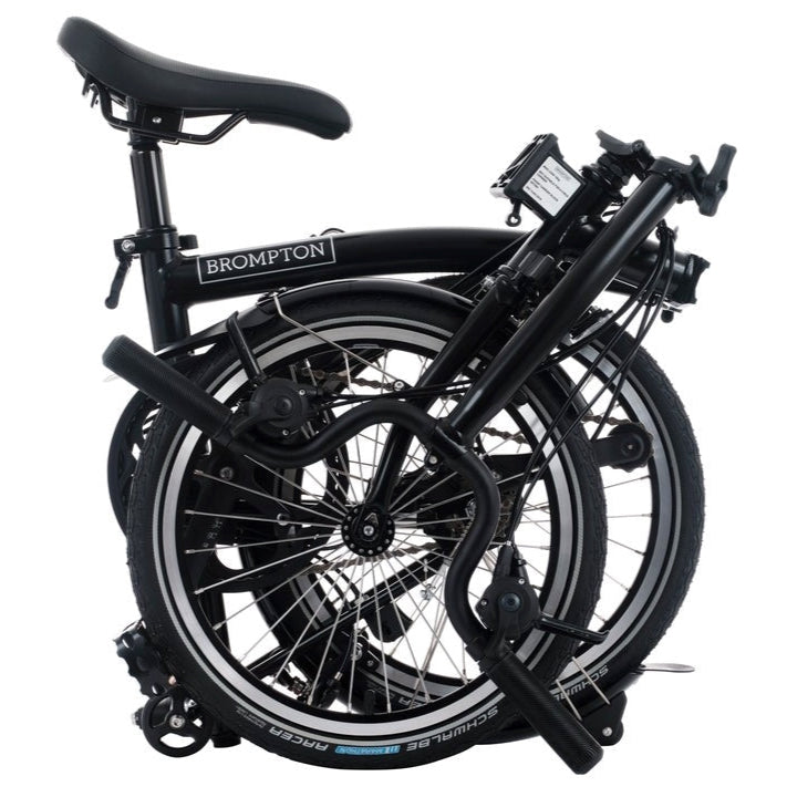 Brompton C Line 12 Speed | Low Rise | With Rear Rack - Black