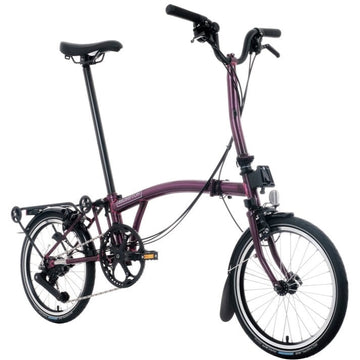 Brompton C Line 12 Speed | Mid Rise with Rear Rack - Amethyst Lacquer