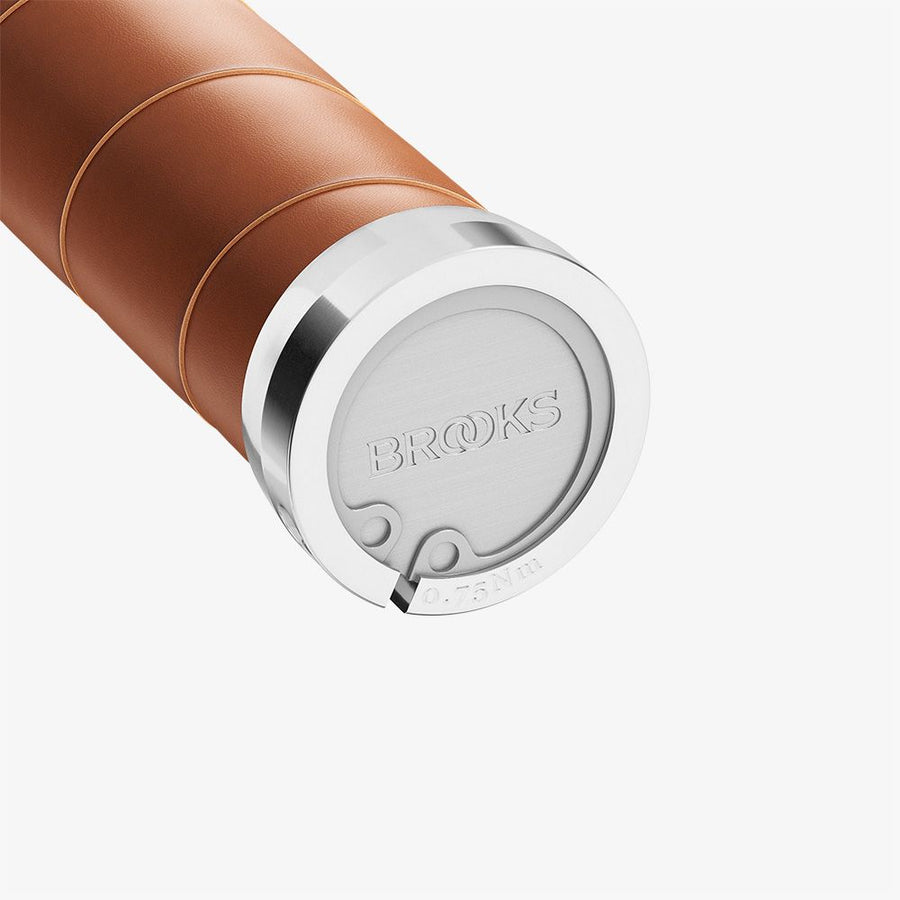 Brooks Slender Leather Grips 130/130Mm - Honey