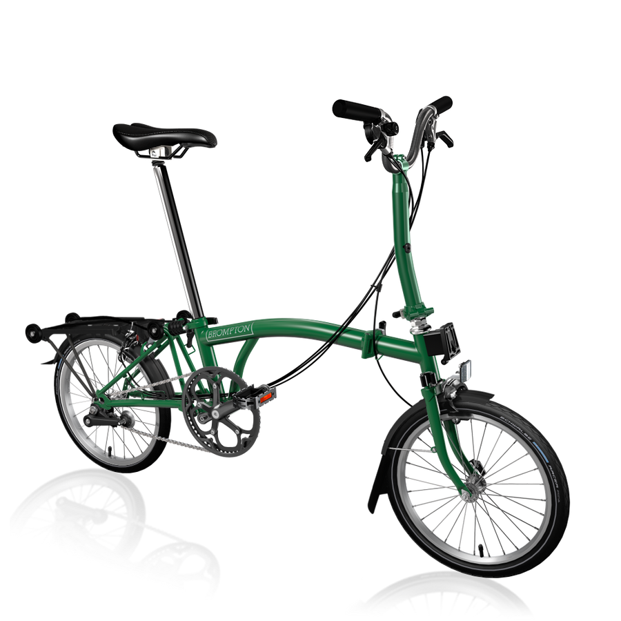 Brompton C Line Explore | Mid Rise | With Rear Rack - Racing Green