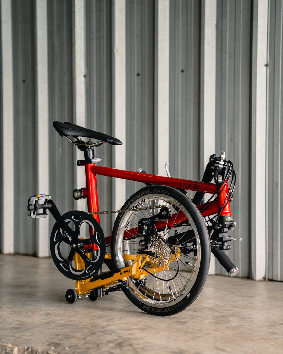 Tyrell IVE Sports Folding Bike - Mango/Red
