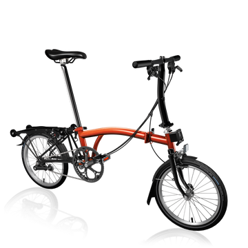 Brompton C Line Explore | Low Rise | With Rear Rack - Flame Lacquer