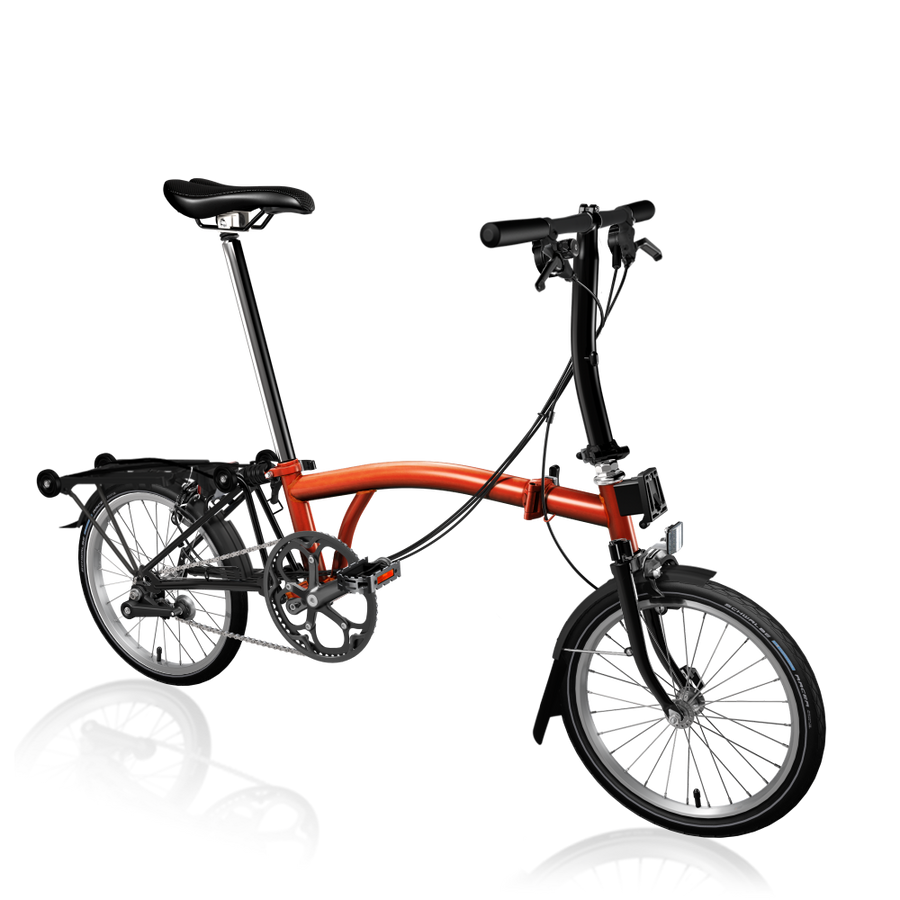 Brompton C Line Explore | Low Rise | With Rear Rack - Flame Lacquer