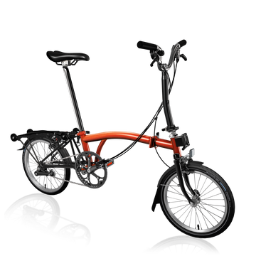 Brompton C Line Explore | Mid Rise | With Rear Rack - Flame Lacquer
