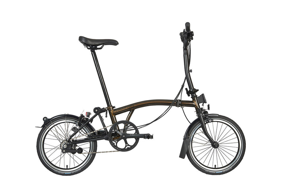 Brompton C Line 12 Speed | Mid Rise - Gloss Black Lacquer