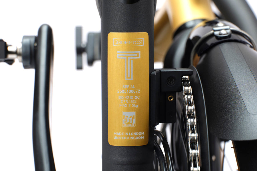 Brompton T Line 12 Speed | Mid Rise - Ceratech Black/Gold – SpinWarriors