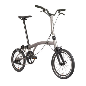 Brompton T Line 12 Speed | Mid Rise - Blasted Titanium