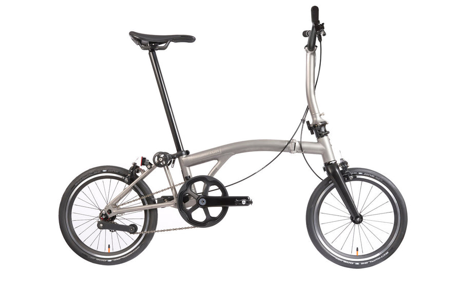 Brompton T Line 12 Speed | Mid Rise - Blasted Titanium