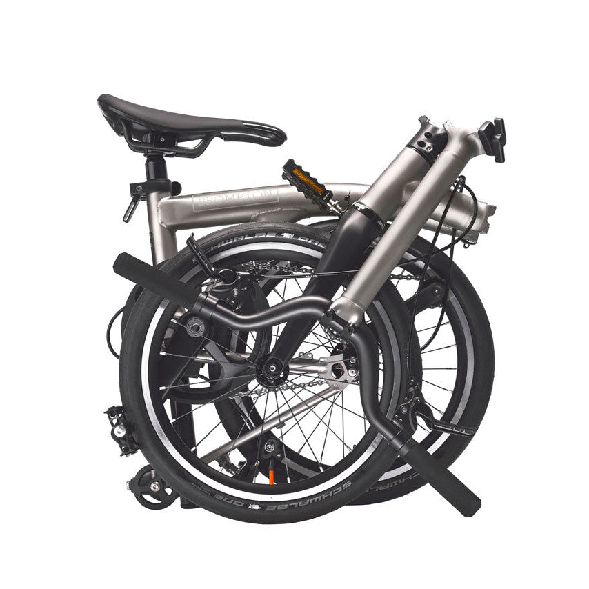 Brompton T Line 12 Speed | Mid Rise - Blasted Titanium