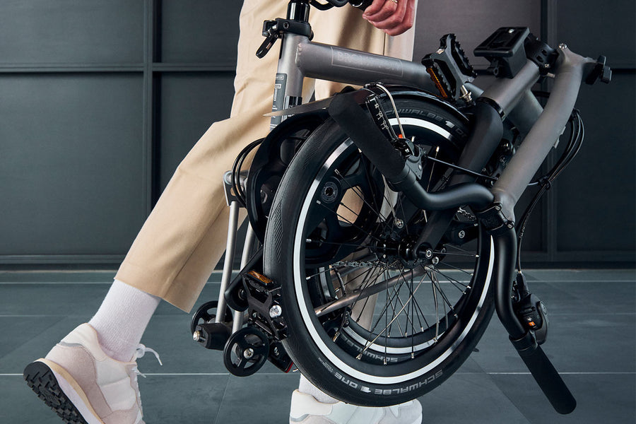Brompton T Line 12 Speed | Mid Rise - Blasted Titanium