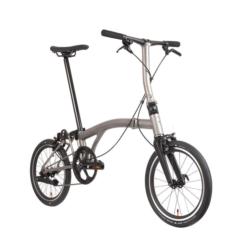 Brompton T Line 12 Speed | Low Rise - Blasted Titanium