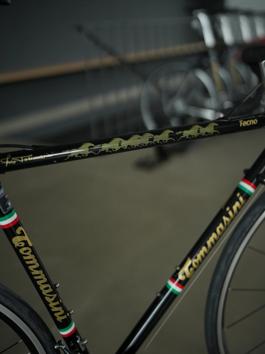 Tommasini Tecno Air Bike with Campagnolo Centaur - Black with 7 Golden Horses