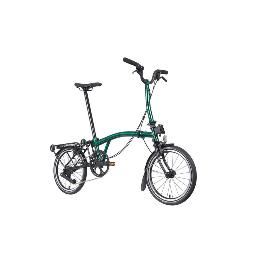 Brompton P Line Urban | Mid Rise | With Rear Rack - Emerald Green Lacquer