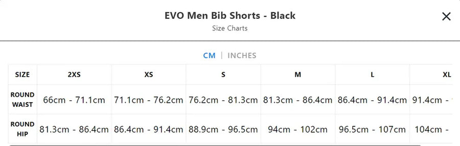 Concept Speed (CSPD) Evo Bibshort Men - Black