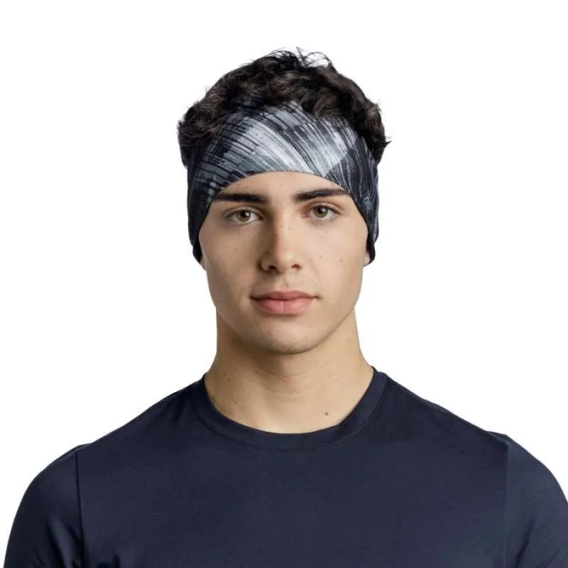 Buff Coolnet UV Wide Headband - Stal Grey