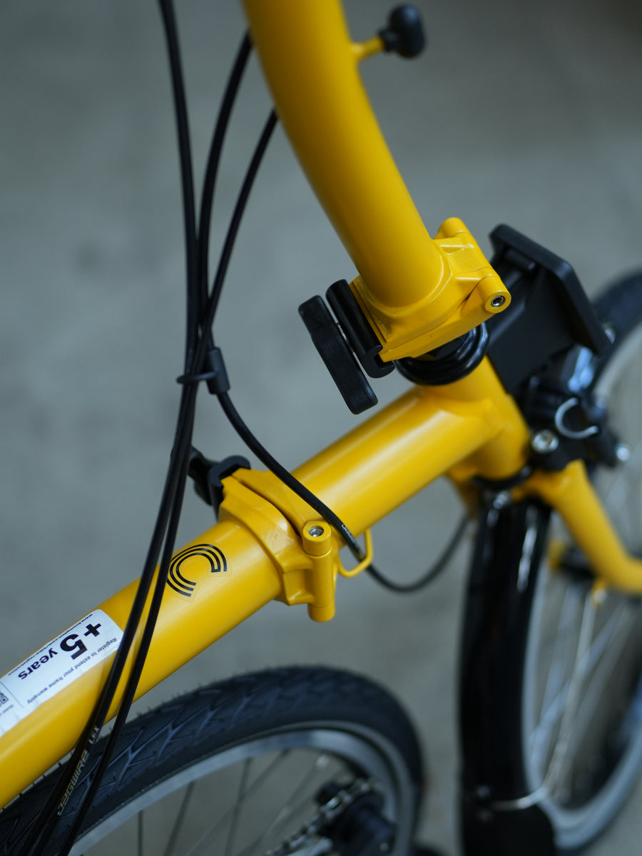 Brompton C Line 12 Speed | Low Rise with Rear Rack - Bumblebee Yellow ...