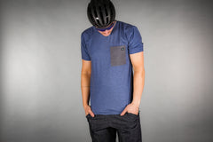 Biehler Gravel Jersey - Melange Marine