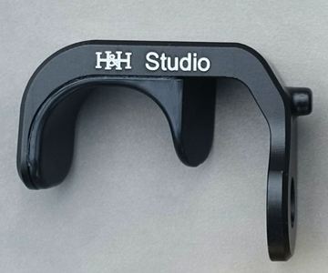 H&H Brompton L/R Type Front Axle Hook with Black Stay - Black - SpinWarriors