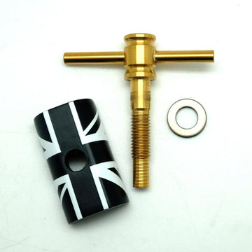 Motomachi Brompton Hinge Clamp & Gold Lever - Black & White British Flag - SpinWarriors