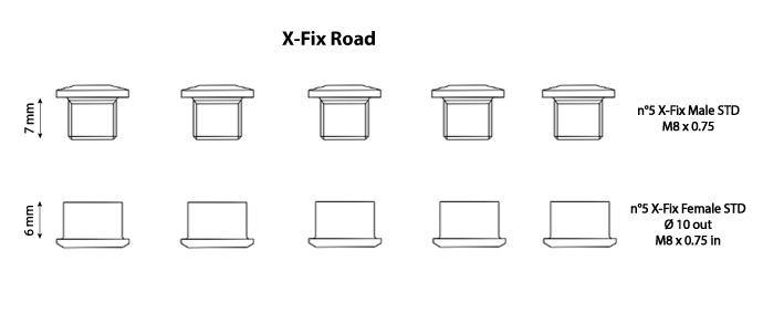 Carbon Ti X-Fix Road Kit - Red - SpinWarriors