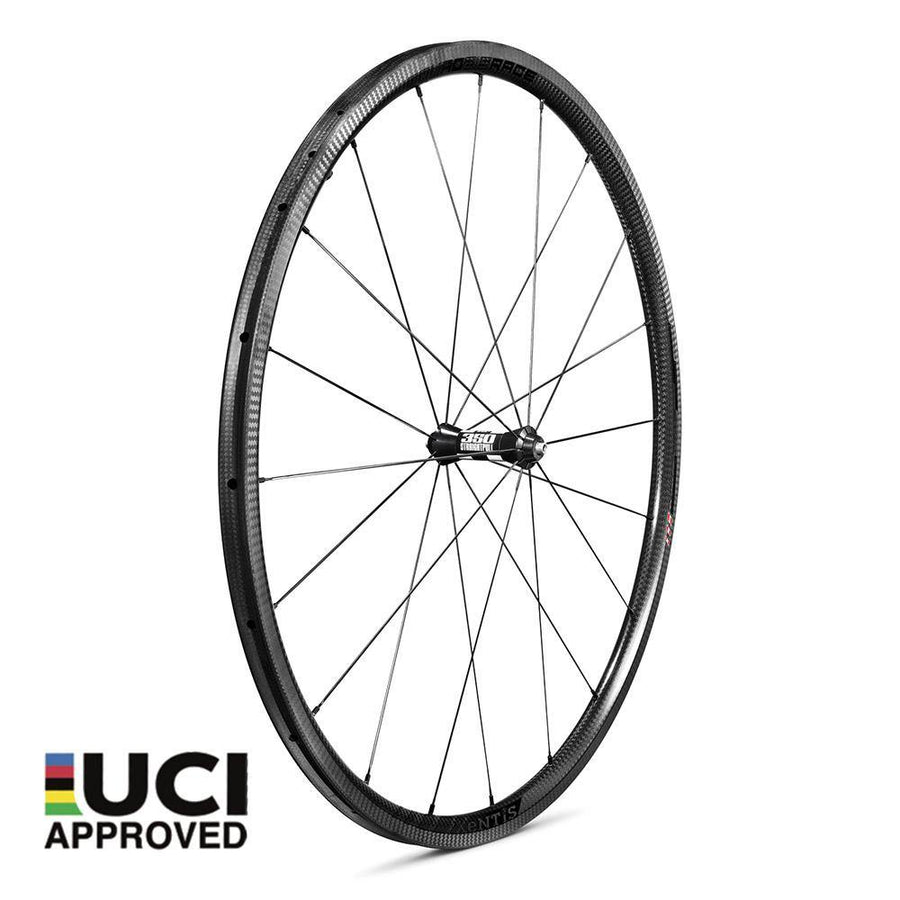Xentis Squad 2.5 Race Tubeless Ready Carbon Clincher Wheelset - Black Decal - SpinWarriors