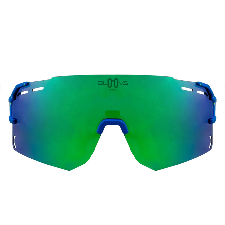 Bloovs Tromso Sunglasses - Dark Blue/Drop Green Mirror