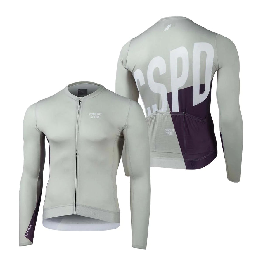 Concept Speed (CSPD) Essential Long Sleeve Jersey - Light Grey