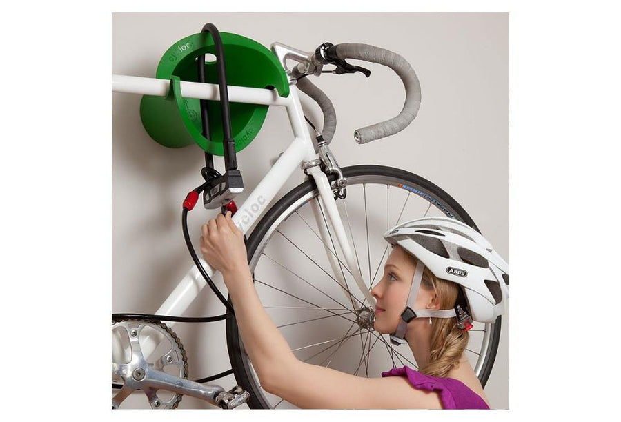 Cycloc Solo Bike Wall Rack - Green - SpinWarriors
