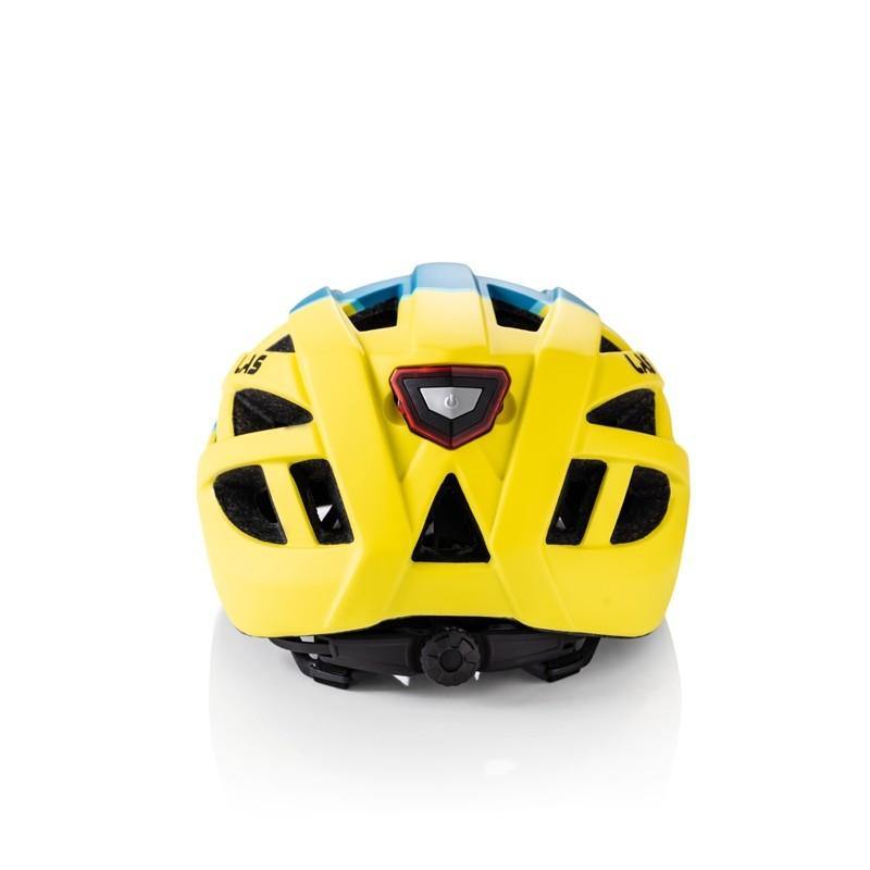LAS Enigma Helmet - Matt Petrol Blue/Yellow - SpinWarriors